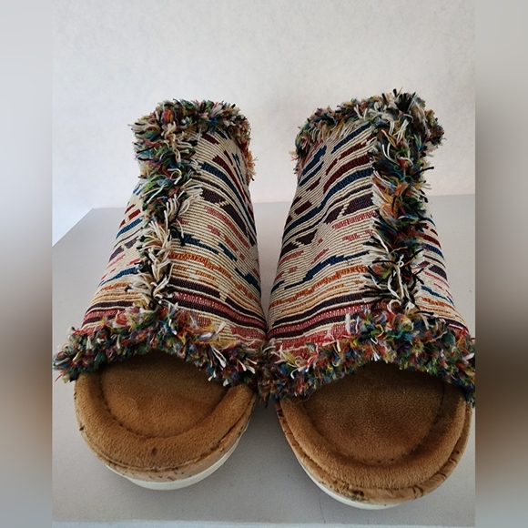 Minnetonka York Wedge Sandals Multicolored Women's Size 10 - Picture 4 of 7